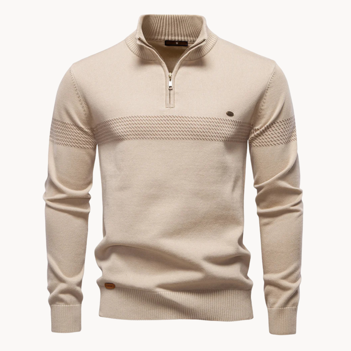 Heritage Diagonal Weave Mock Neck Pullover