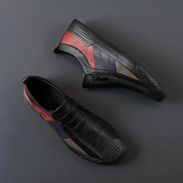 Corvin Street Zip Leather Sneaker