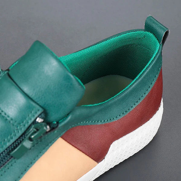 Corvin Street Zip Leather Sneaker
